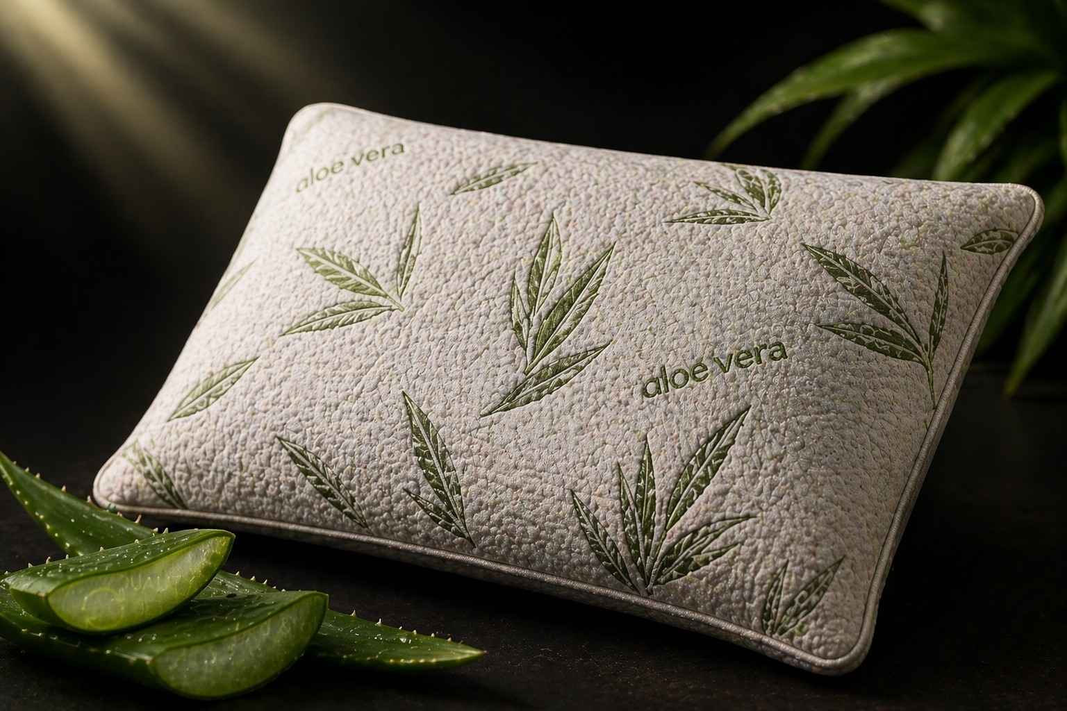 Aloe Vera Pillow | Hypoallergenic Anti Allergy Memory Foam Sensitive Skin Pillow