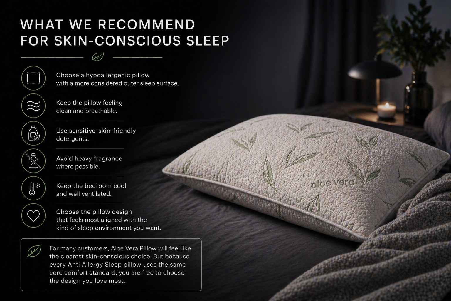 what we recommend for skin conscious anti allergy sleep